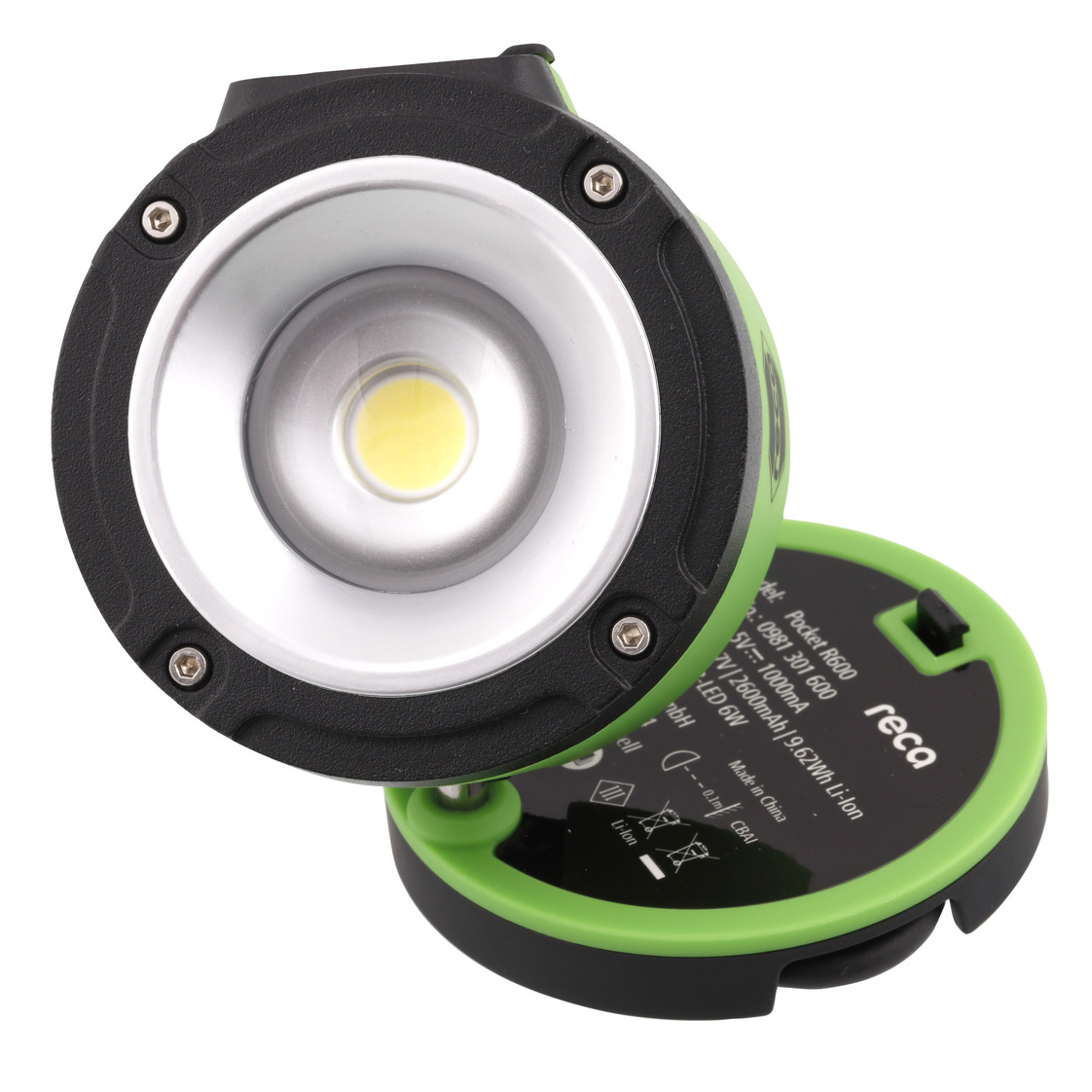 RECA Akku−Strahler Pocket R600 360° drehbar, mit und Haken