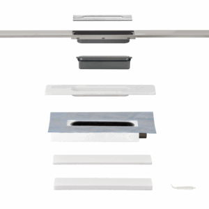 Blanke Flex-Line Duschrinne Linienentwässerung Unterbau VH oder LR mit 120er Abdeckung Design 2 – Bild 2
