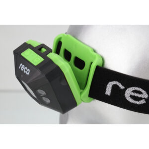 RECA Stirnlampe R160 S mit Sensor und mehreren Leuchtfunktionen, inkl. 3 AAA Batterien